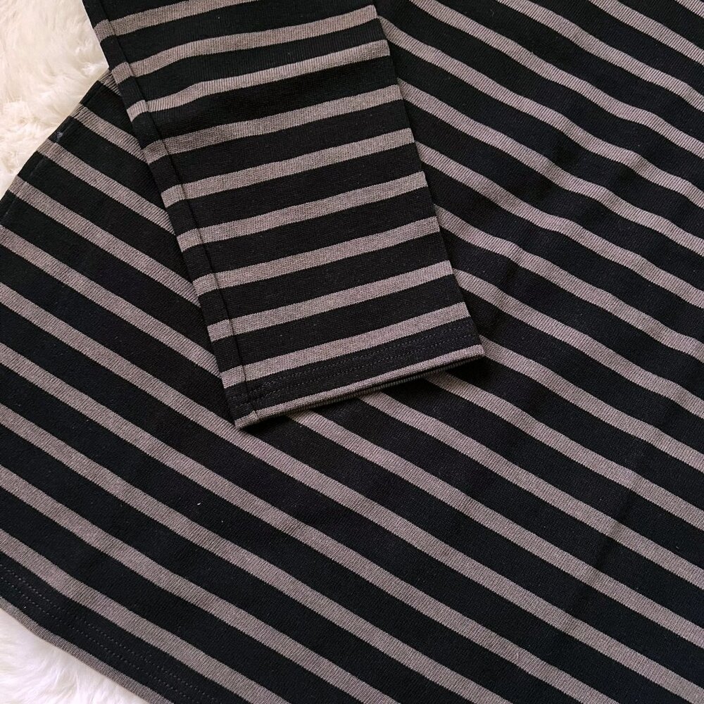 NWT - Saint James Meridien Stripe Unisex T-shirt - Noir/Taupe⚓ - Picture 4 of 5